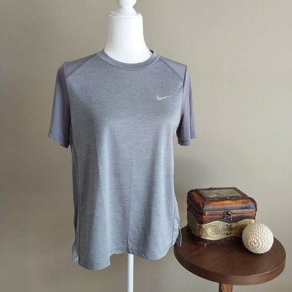 Nike Dri-Fit top Sz L Silver/gray - Picture 1 of 9